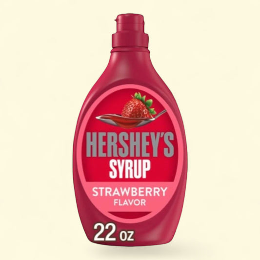 HERSHEY'S Strawberry Flavored Syrup, Bottle 22 oz