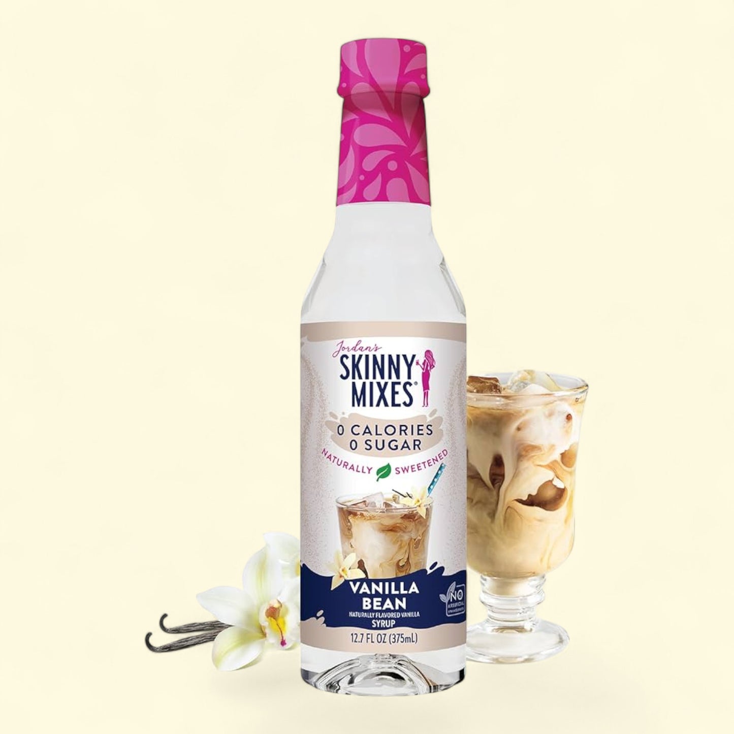 Jordan's Skinny Mixes Vanilla Bean Coffee Flavoring Syrup, 12.7 fl oz