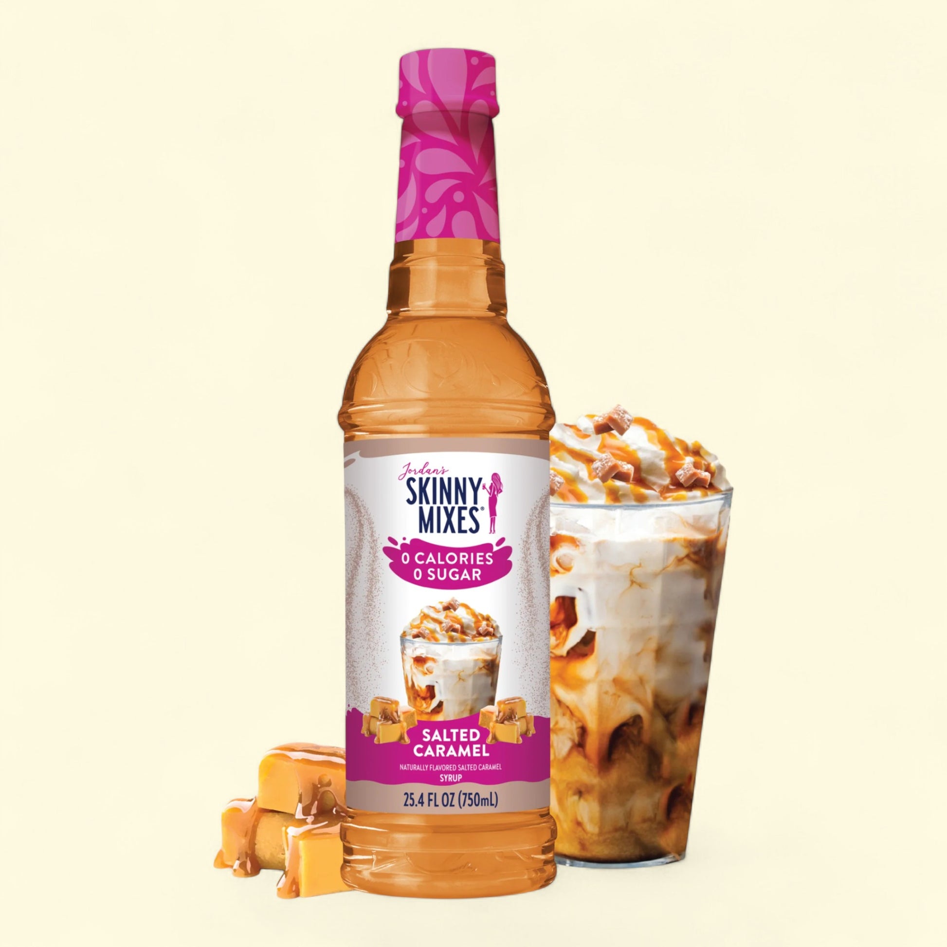Jordan's Skinny Mixes Salted Caramel Coffee Flavoring Syrup, 12.7 fl oz