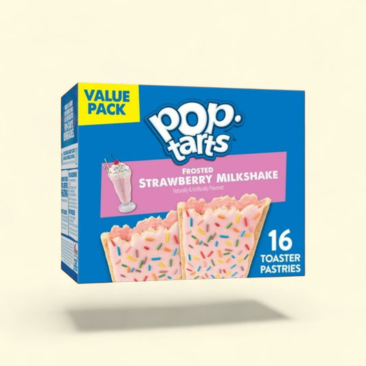 Pop-Tarts Frosted Strawberry Milkshake Toaster Pastries, 27 oz (16 ... — authentic US product shipped worldwide by Treatspree