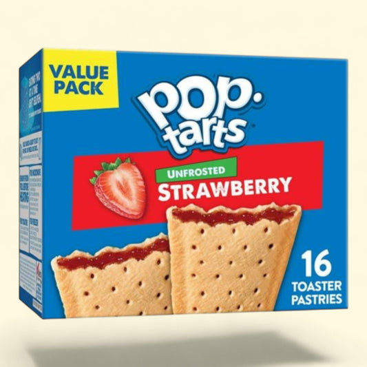 Pop-Tarts Unfrosted Strawberry Toaster Pastries, 27 oz (16 Count)