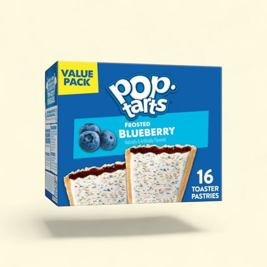 Pop-Tarts Frosted Blueberry Toaster Pastries, 27 oz (16 Count) — authentic US product shipped worldwide by Treatspree