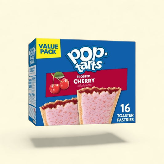 Pop-Tarts Frosted Cherry Toaster Pastries, 27 oz (16 Count) — authentic US product shipped worldwide by Treatspree