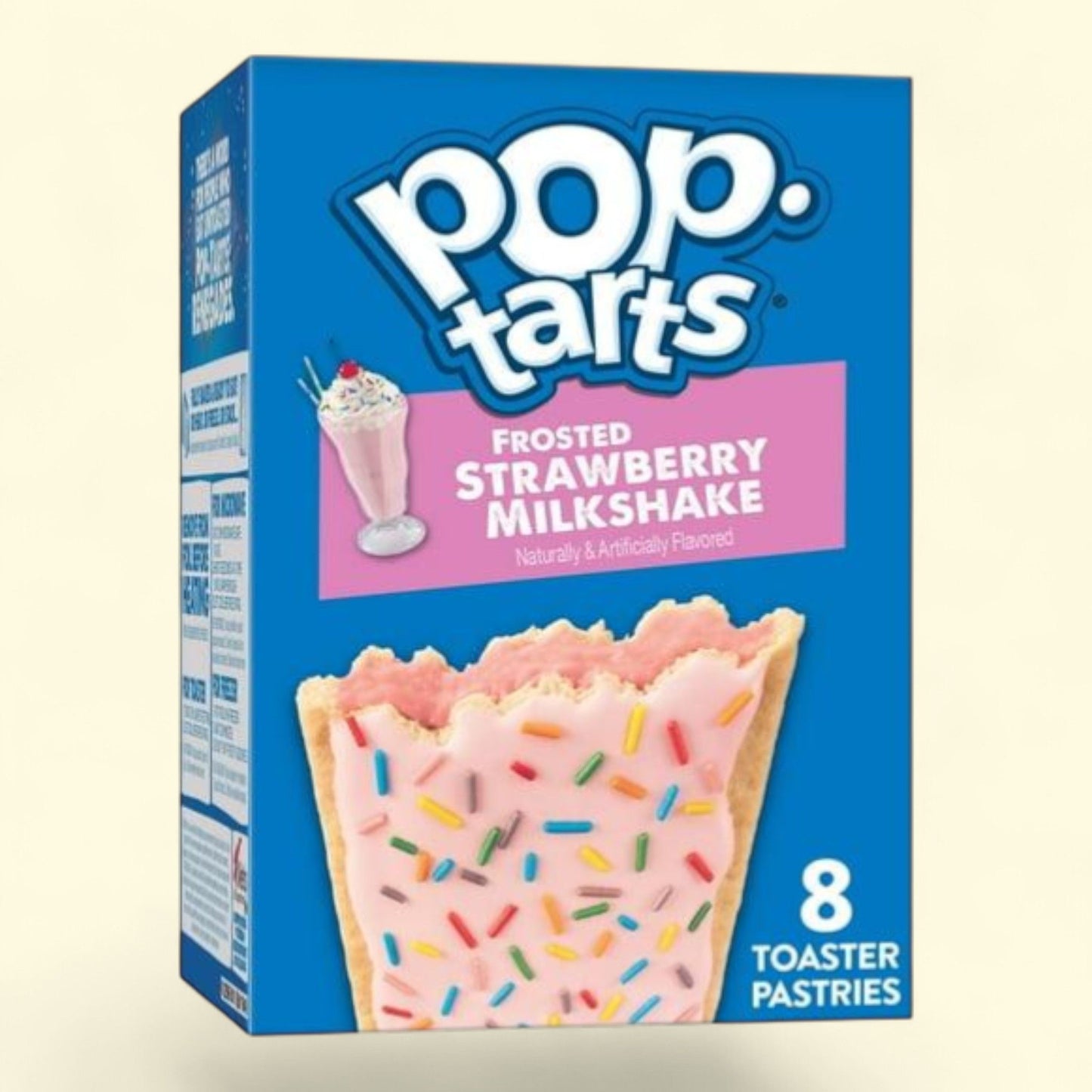 Pop-Tarts Frosted Strawberry Milkshake Toaster Pastries, 13.5 oz (8 Count)