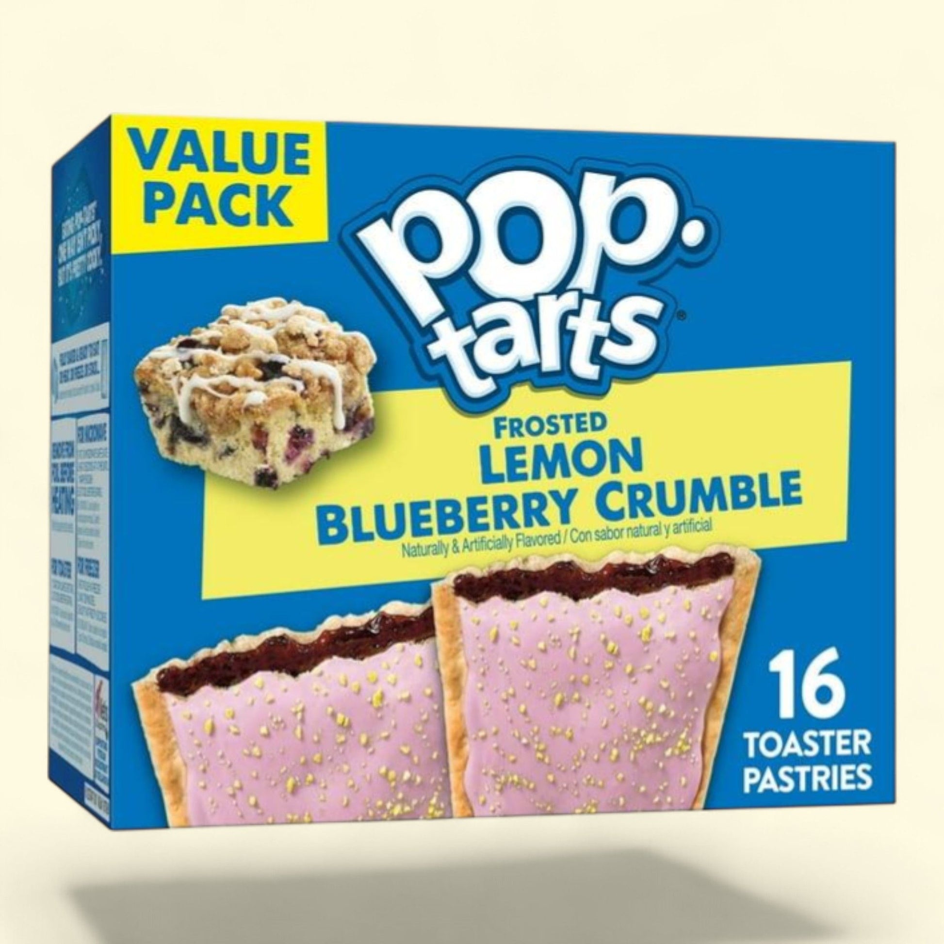 Pop-Tarts Frosted Lemon Blueberry Crumble Toaster Pastries, 27 oz, 16 count