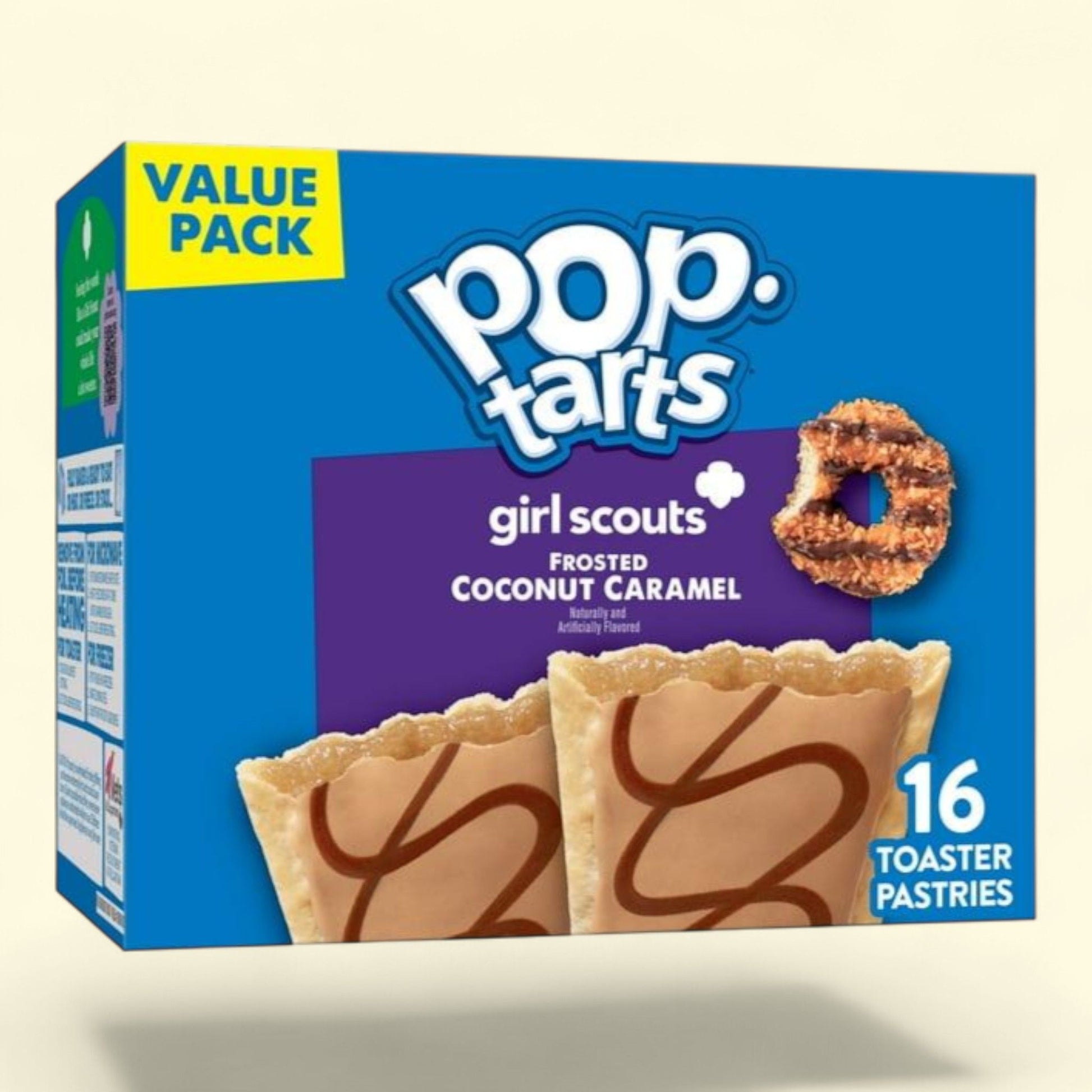 Pop-Tarts Frosted Coconut Caramel Toaster Pastries, 27 oz, 16 count