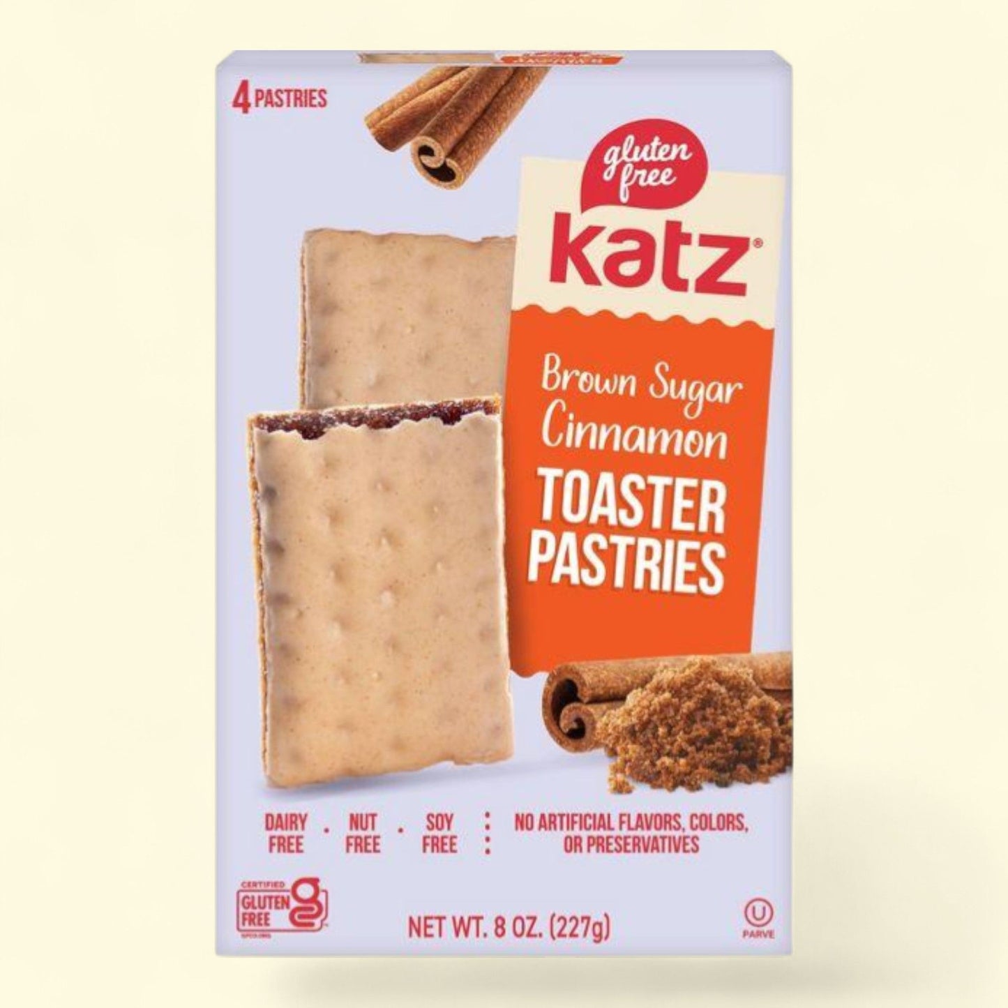 Katz Gluten Free Toaster Pastries, Brown Sugar Cinnamon - 8oz/4ct