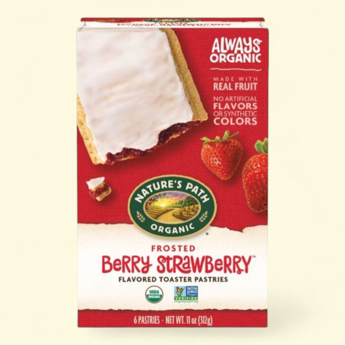 Nature's Path Organic Toaster Pastries, Frosted Berry Strawberry, 6ct