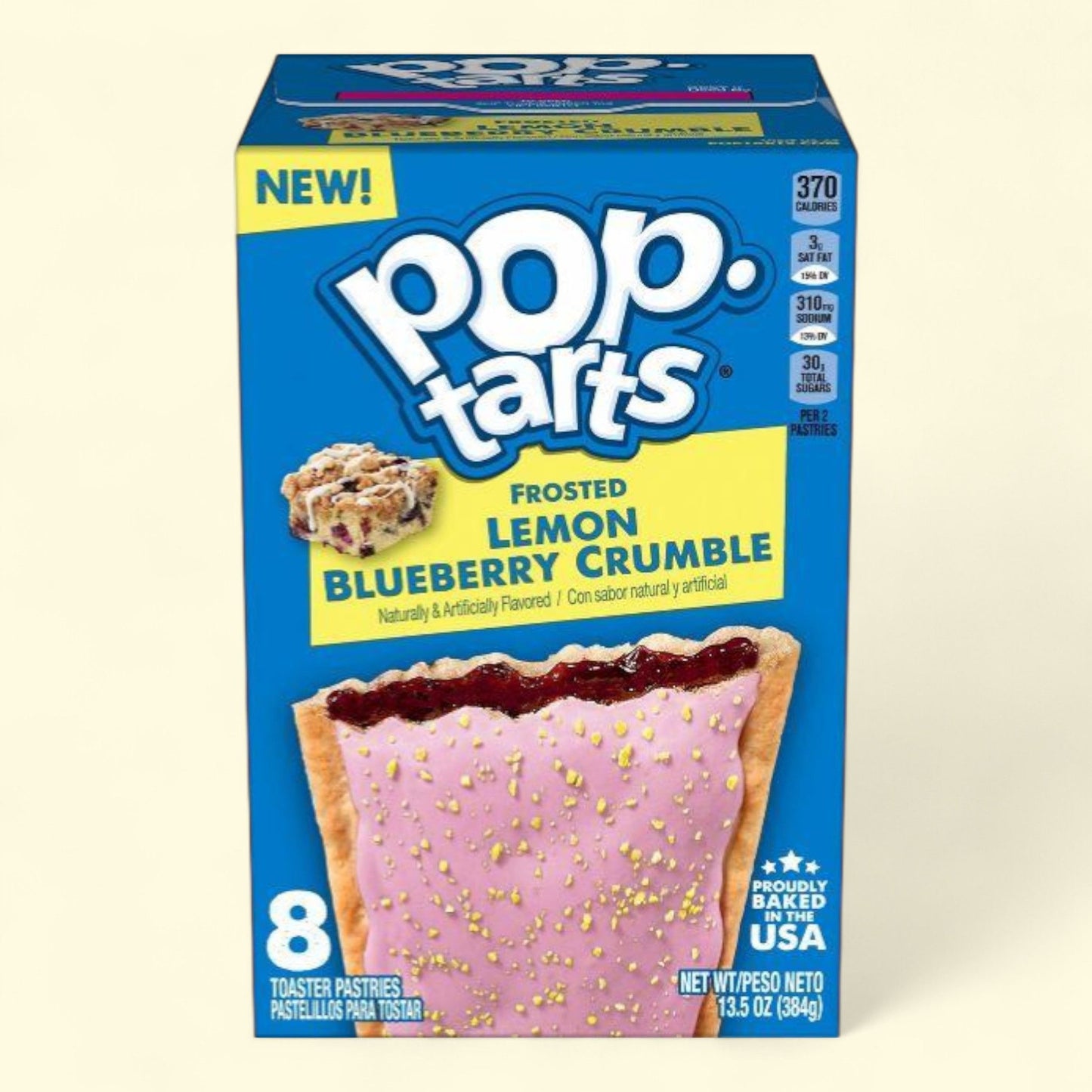 Pop-Tarts Frosted Lemon Blueberry Toaster Pastries, 13.5oz/8ct — authentic US product shipped worldwide by Treatspree