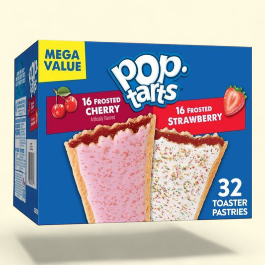 Pop-Tarts, Frosted Cherry and Frosted Strawberry Pastry Variety Pack, 32ct / 54.1oz