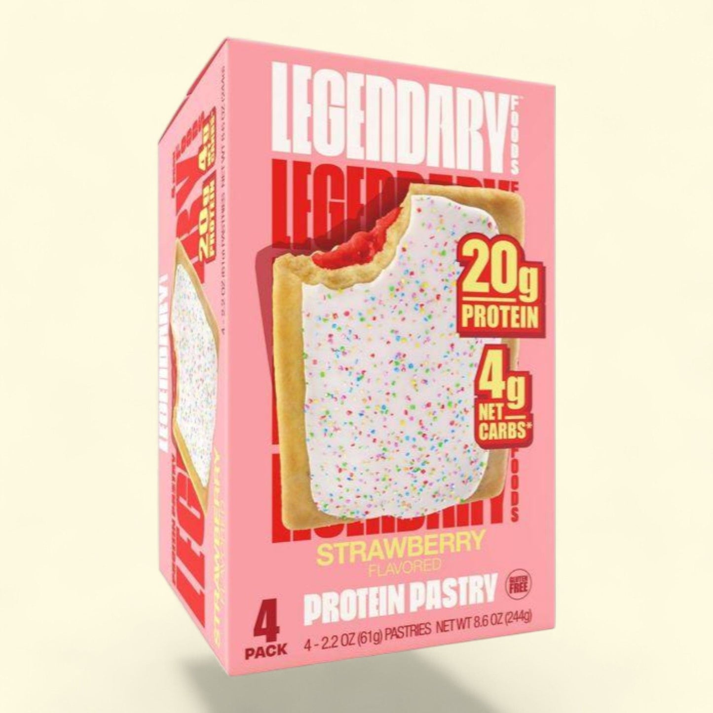 Legendary Foods Protein Pastry, Strawberry, 8.6oz/4ct