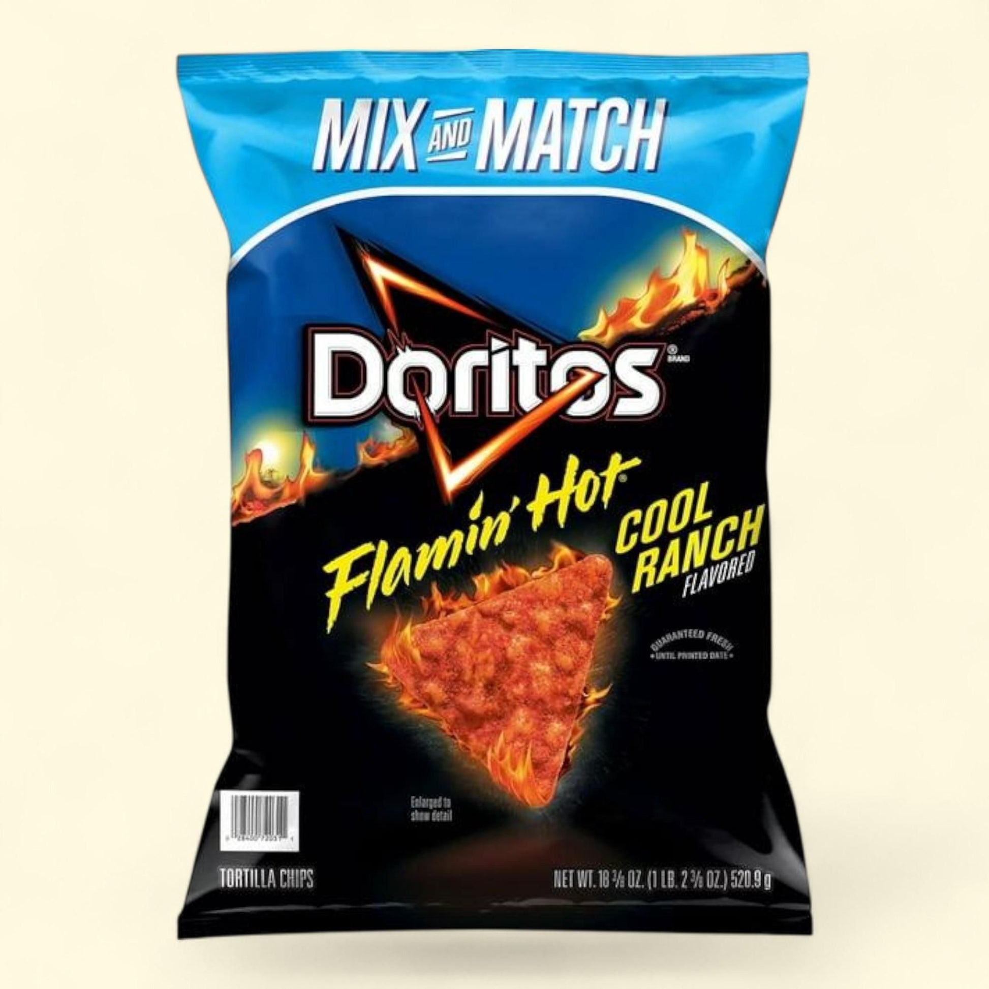Doritos Flamin' Hot Cool Ranch Tortilla Chips, 18.375 oz. — authentic US product shipped worldwide by Treatspree
