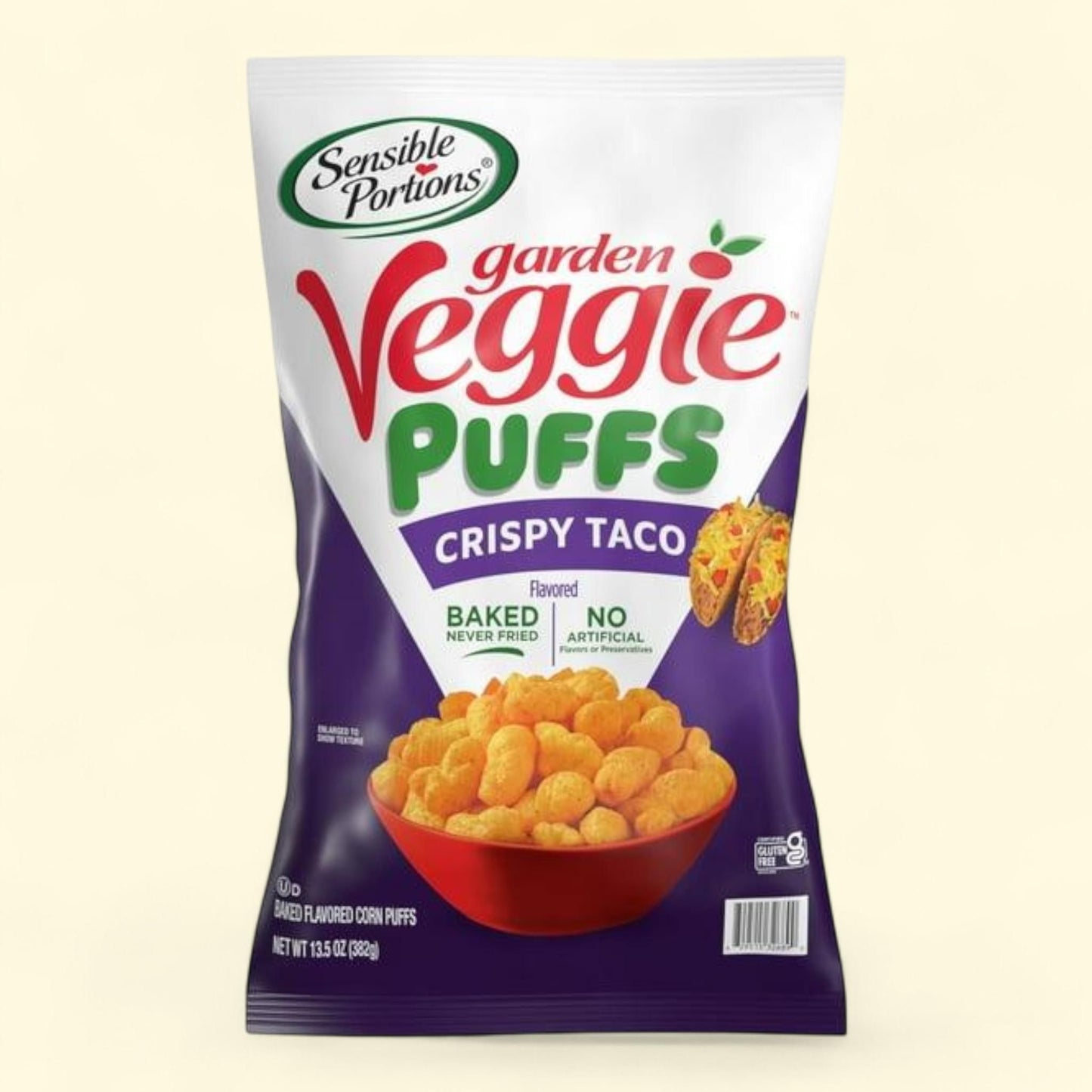 Sensible Portions Garden Veggie Taco Puffs, 13.5 oz. — authentic US product shipped worldwide by Treatspree