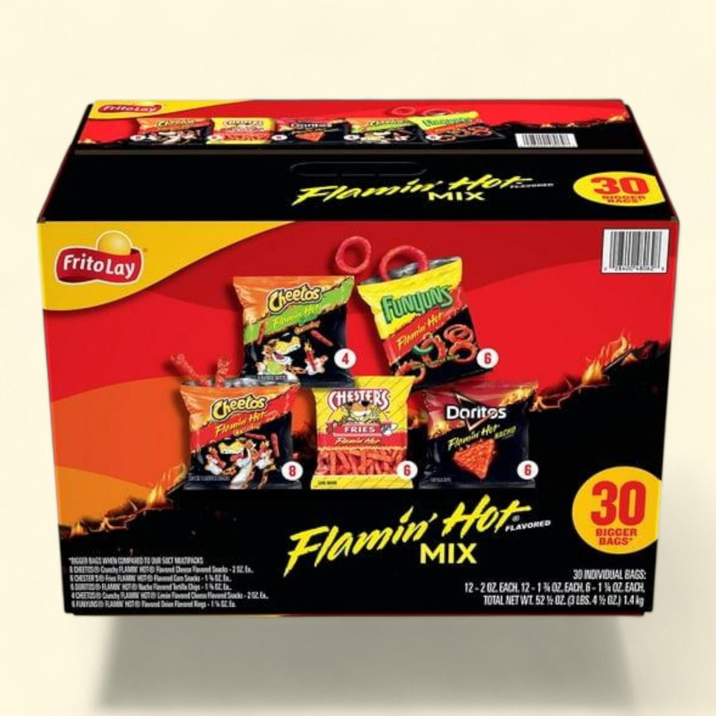 Frito-Lay Flamin' Hot Snacks, Variety Pack, 30 pk