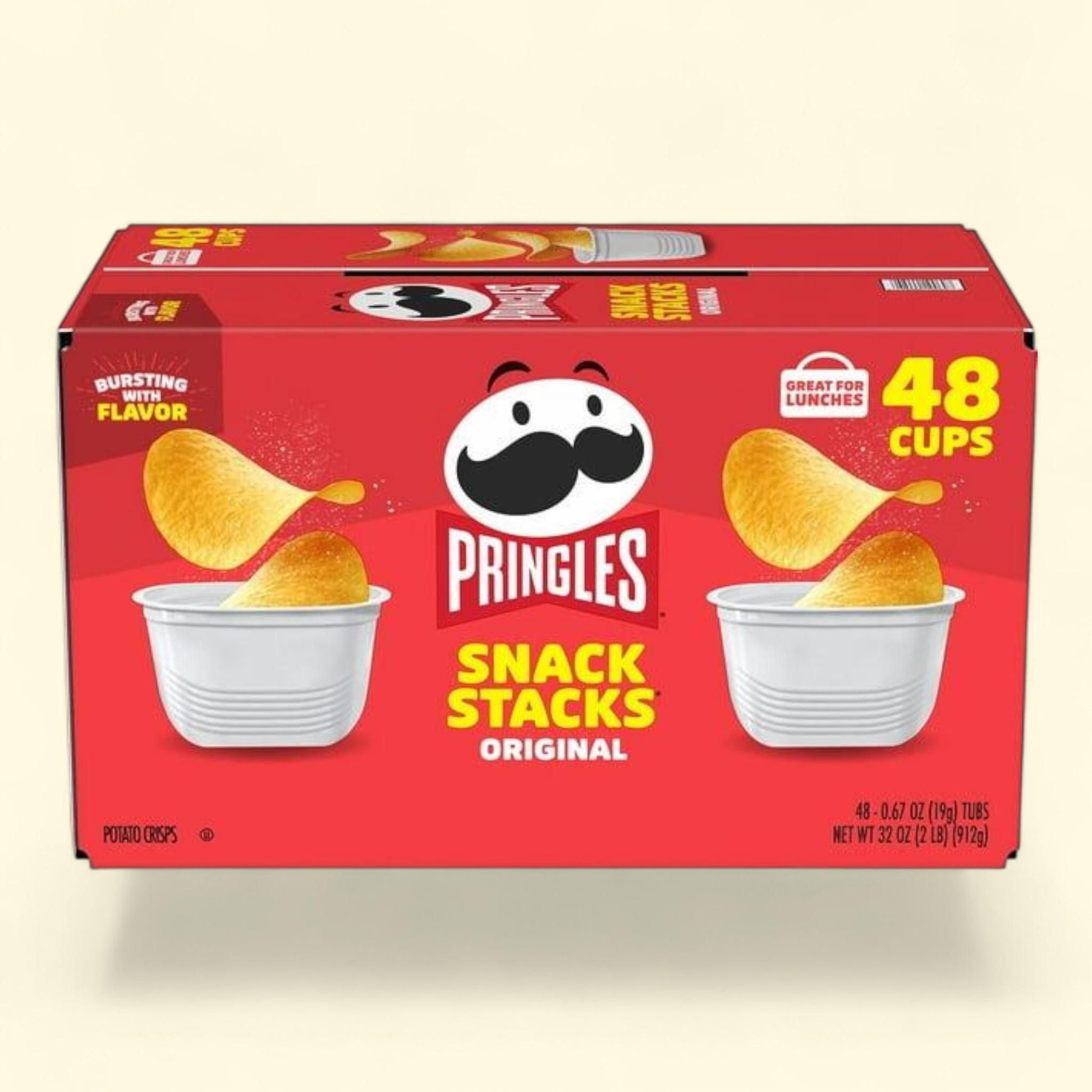 Pringles Snack Stacks, Original Potato Crisps, 0.67 oz., 48 pk. — authentic US product shipped worldwide by Treatspree