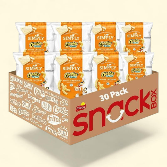 Simply Cheetos White Cheddar Puffs, 0.87 oz., 30 pk.