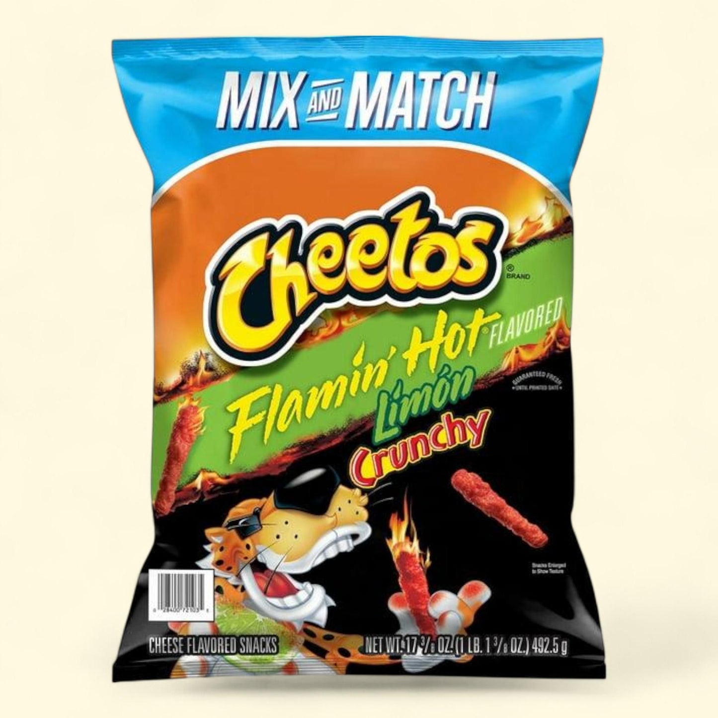 Cheetos Flamin' Hot Limon Crunchy Cheese Flavored Snacks, 17.375 oz.
