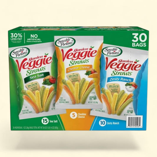 Sensible Portions Veggie Straw, Variety Pack, 30 pk.