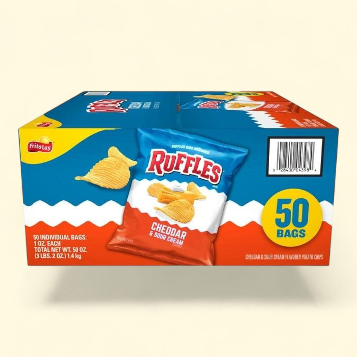 Ruffles Potato Chips, Cheddar & Sour Cream, 1 oz., 50 pk.