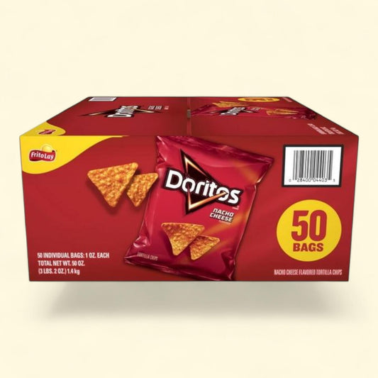 Doritos Nacho Cheese Tortilla Chips, 1 oz., 50 pk.
