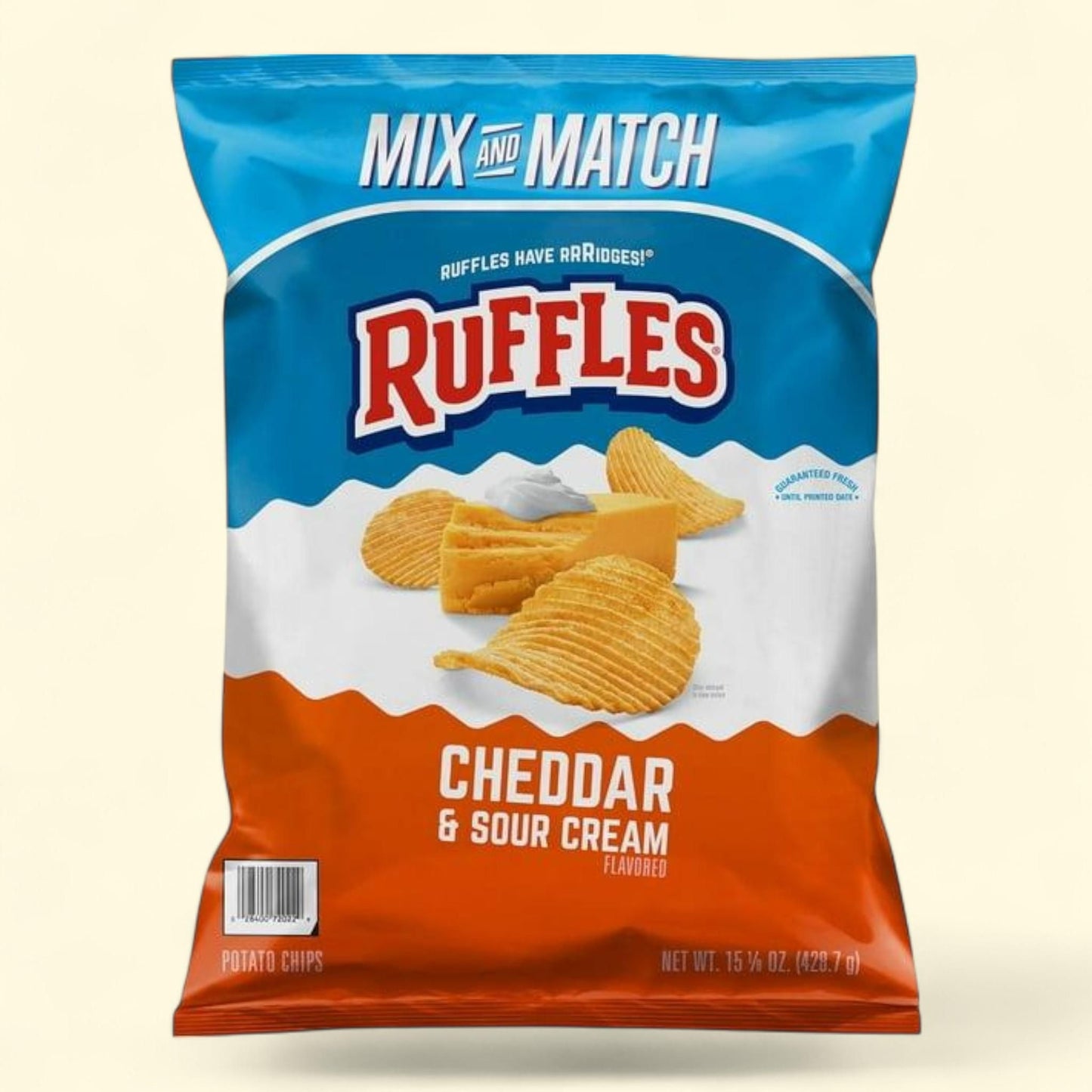 Ruffles Potato Chips, Cheddar & Sour Cream, 15.125 oz.
