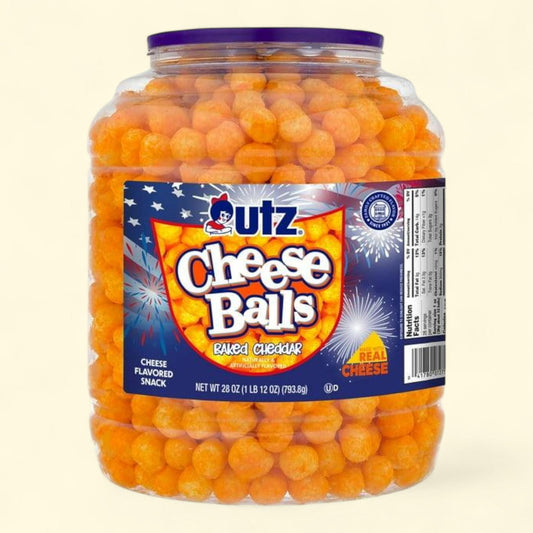 Utz Cheeseball Barrel, 28 oz.