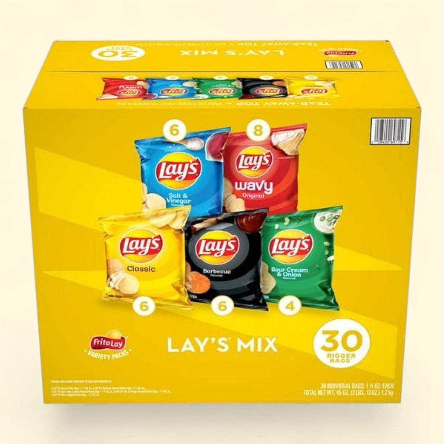 Lay's Mix Variety Pack Potato Chips, 30 pk