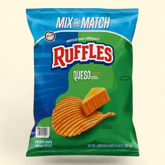 Ruffles Queso Cheese Potato Chips, 15.125 oz.