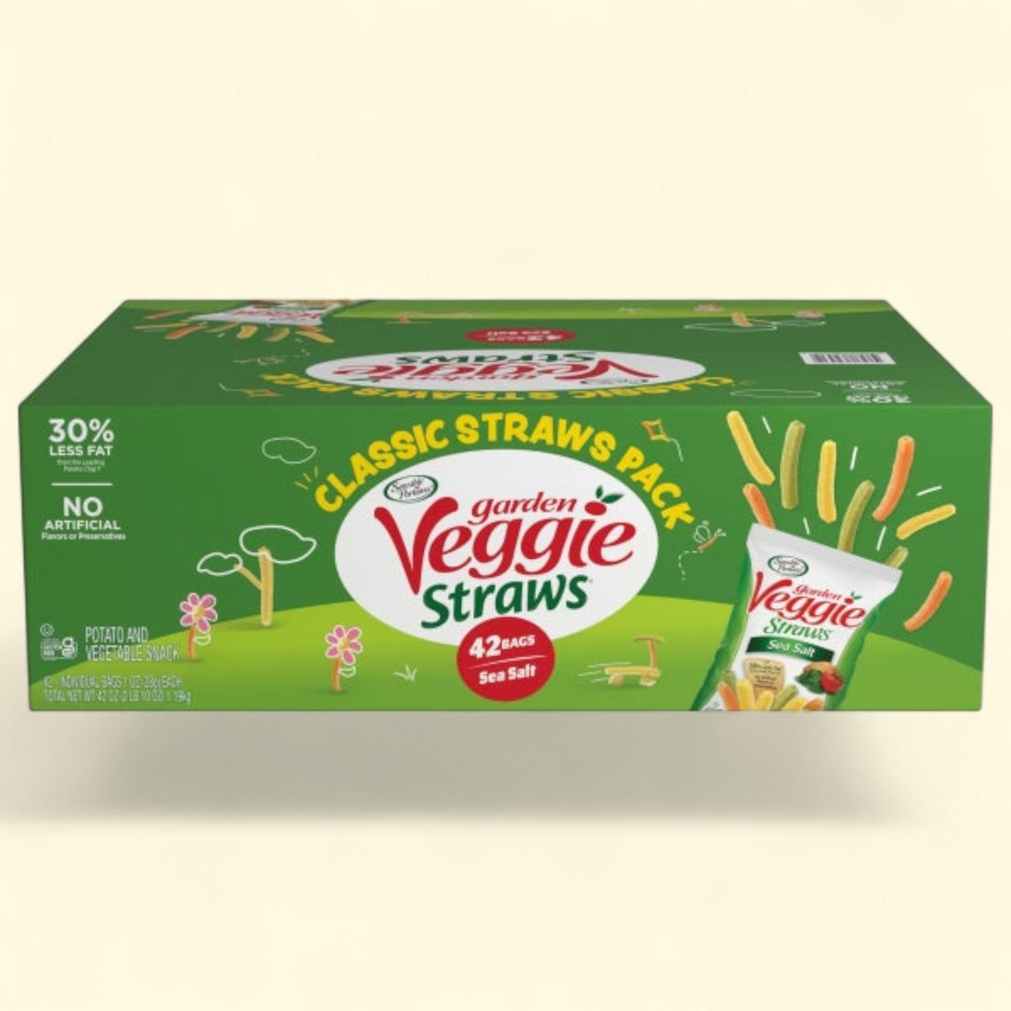 Garden Veggie Straws, Sea Salt, 1 oz, 42-Count