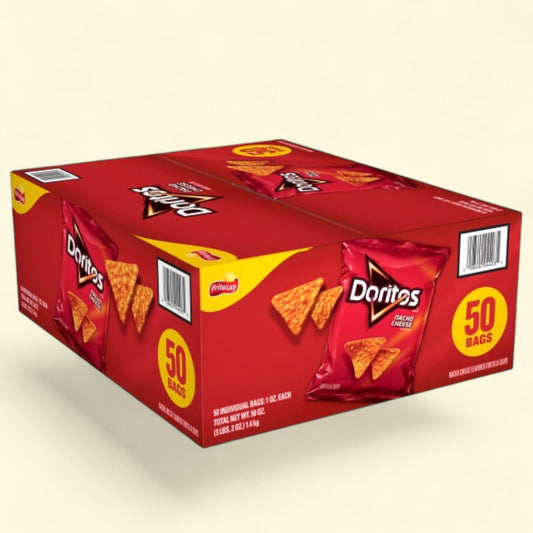 Doritos Tortilla Chips, Nacho Cheese, 1 oz, 50-count