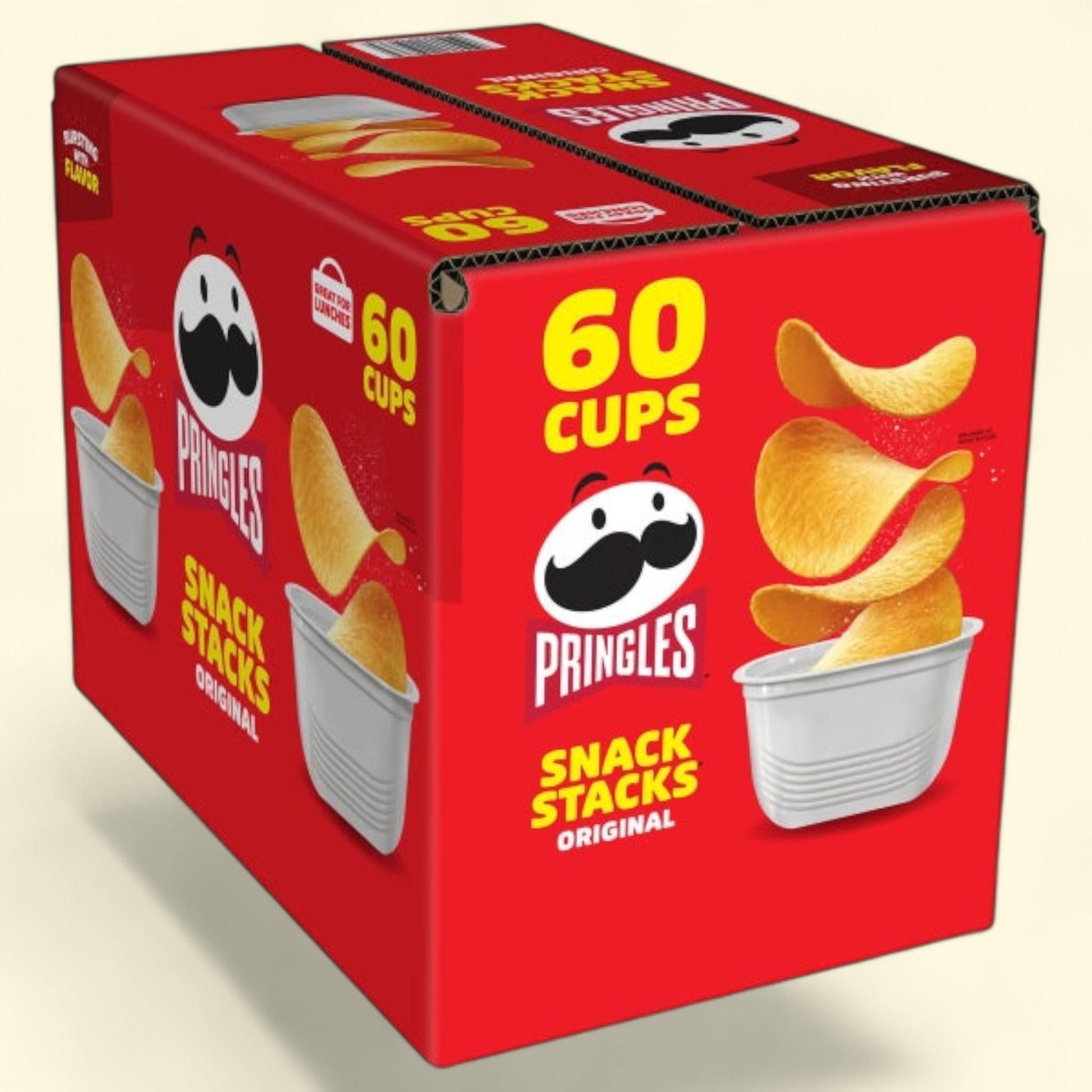 Pringles Potato Chips, Original, 0.67 oz, 60-count