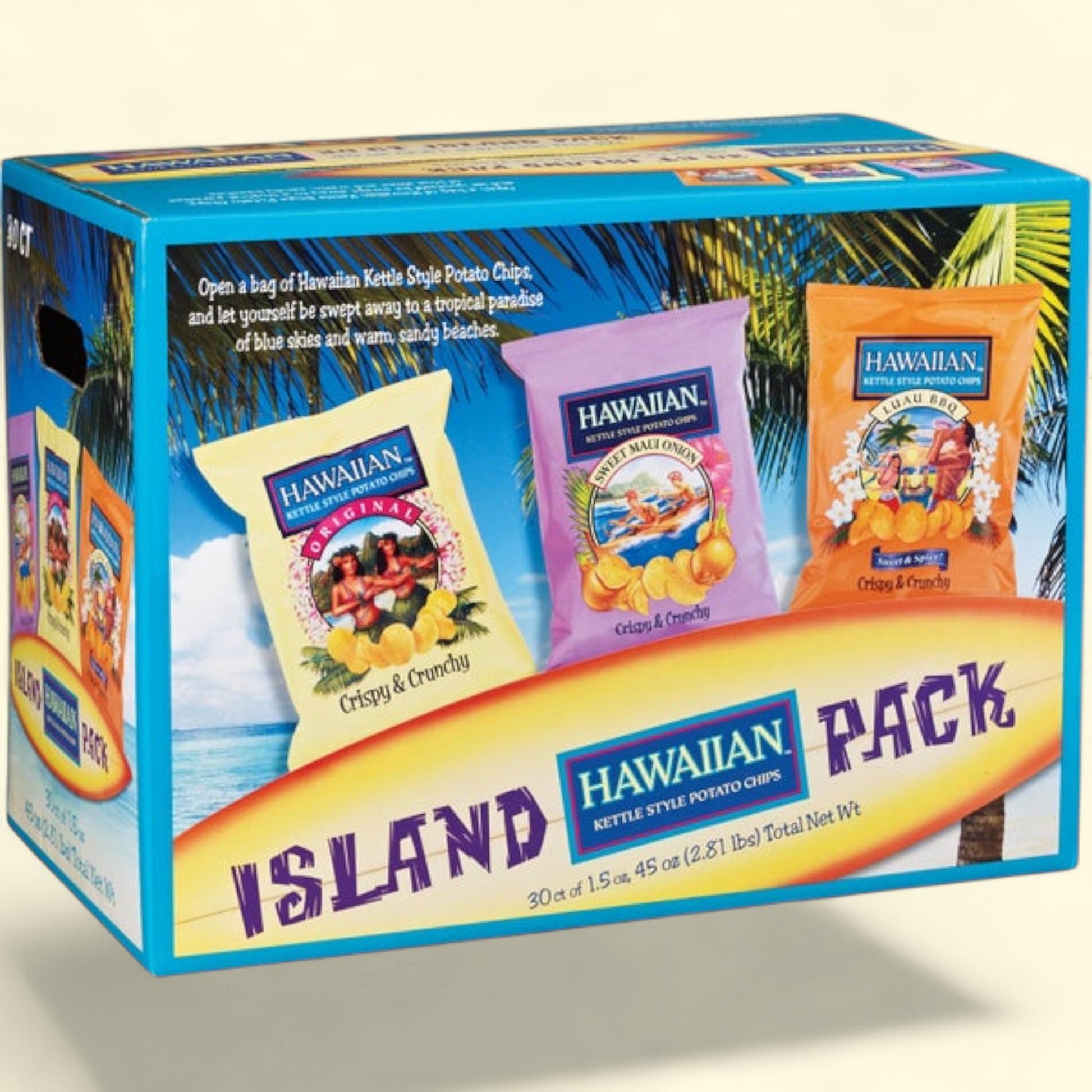 Hawaiian Kettle Style Island Variety Potato Chips, 1.5 oz, 30-count