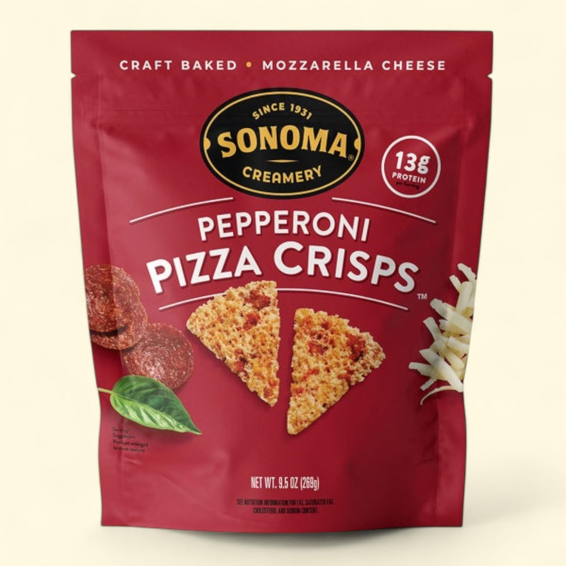 Sonoma Creamery Pepperoni Pizza Crisps, 9.5 oz. — authentic US product shipped worldwide by Treatspree