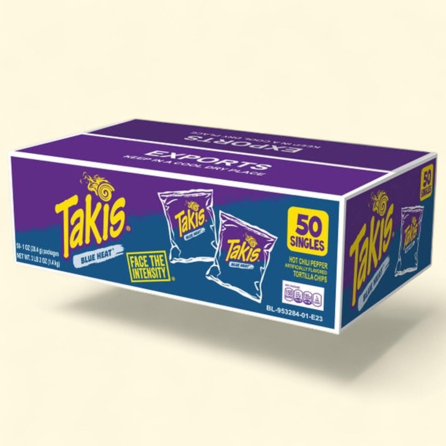 Takis Rolled Tortilla Chips, Blue Heat, 1 oz, 50-count