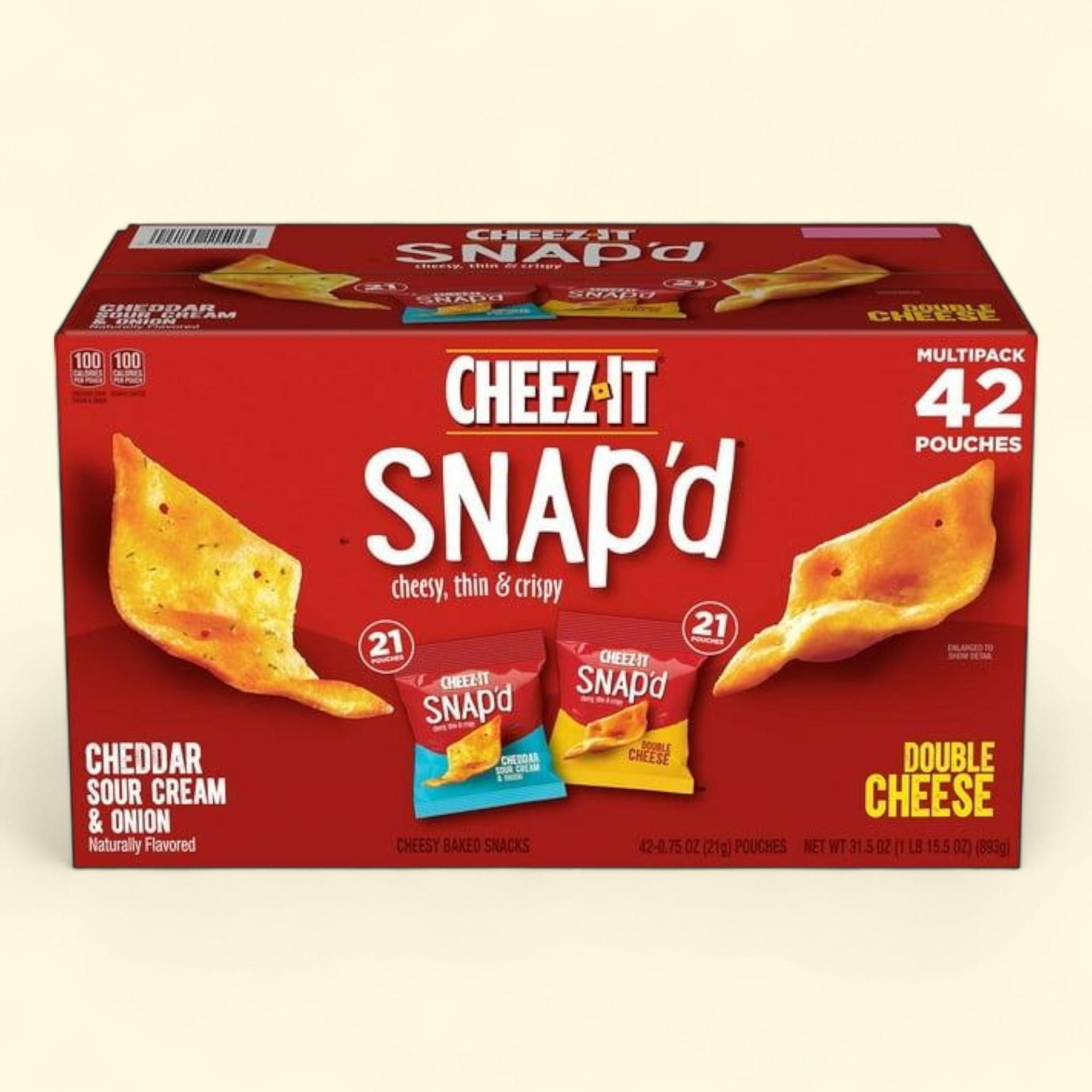 Cheez-It Snap'd, Variety Pack, 0.75 oz., 42 pk. — authentic US product shipped worldwide by Treatspree