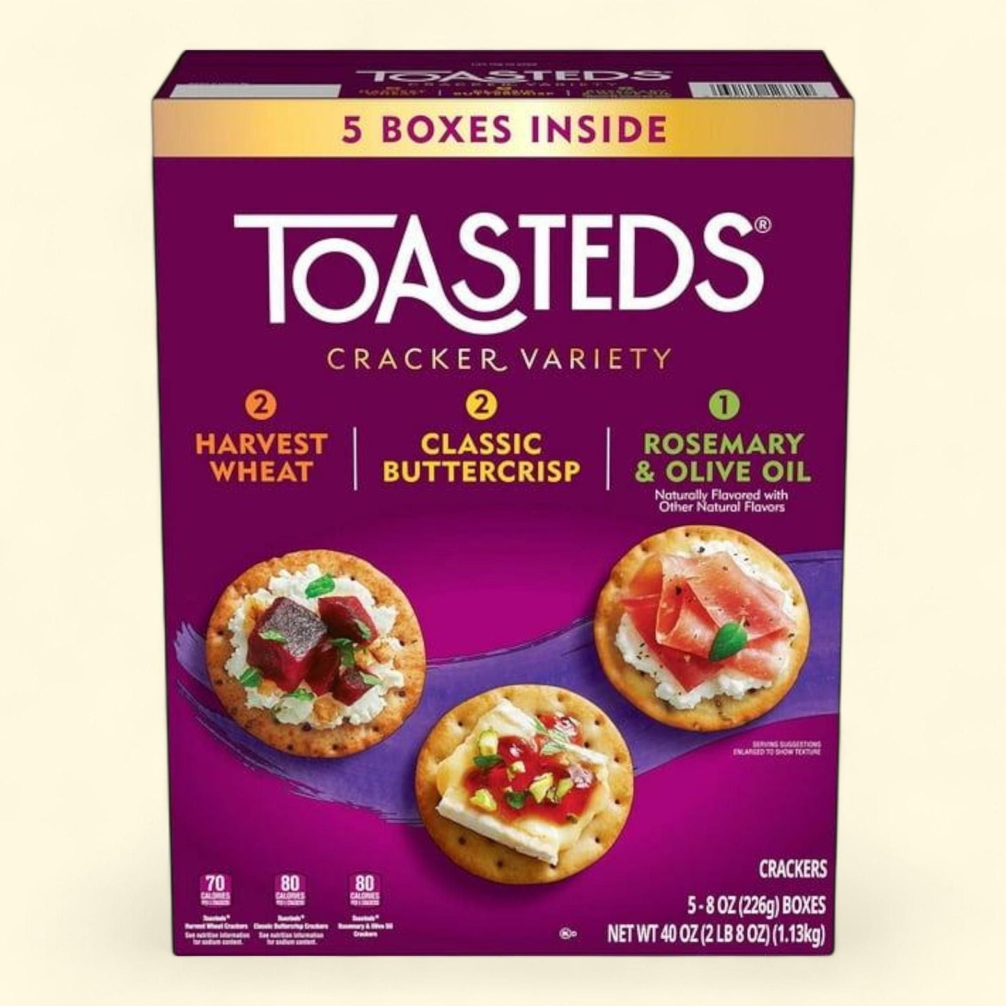 Kellogg's Toasted Variety Pack Crackers, 40 oz.