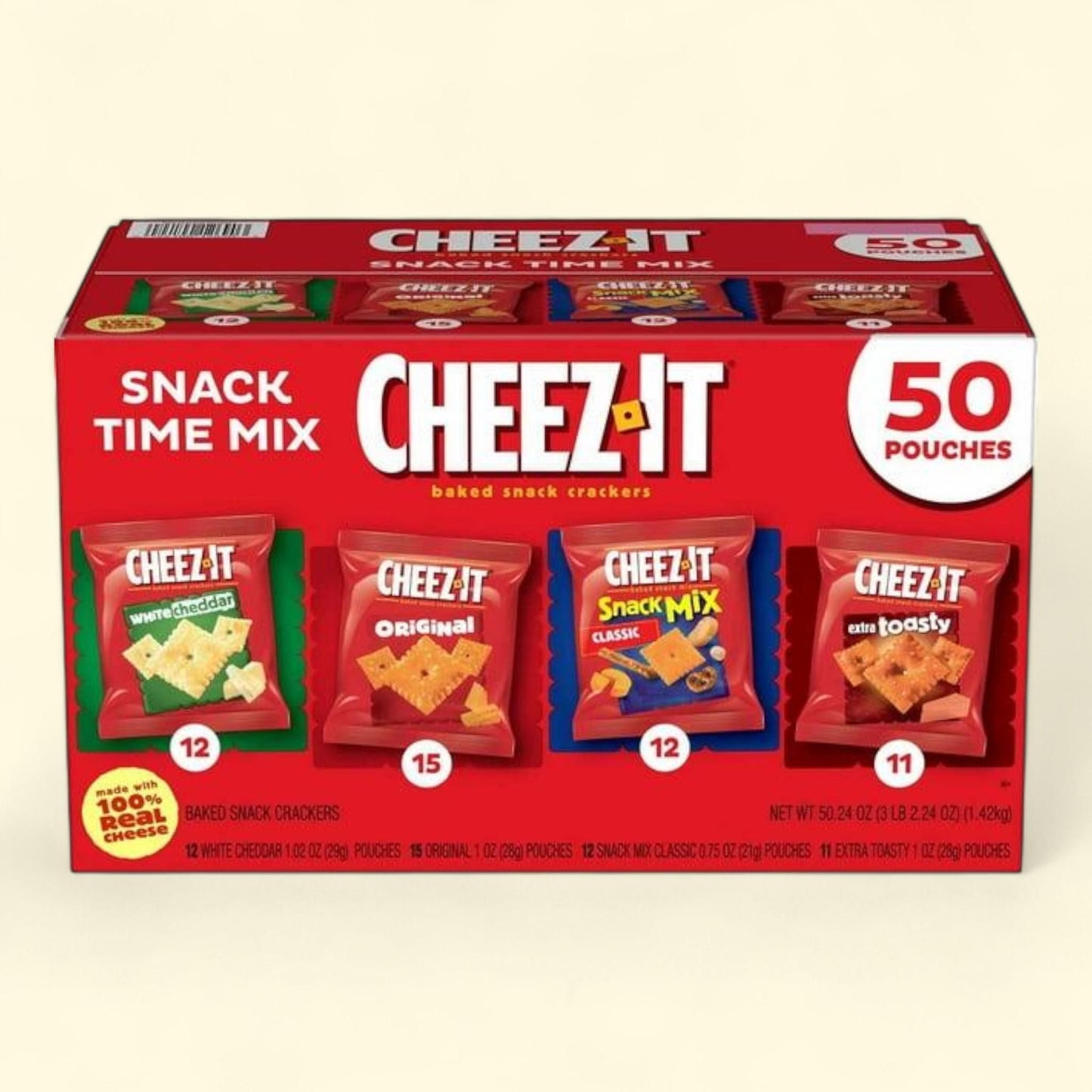 Cheez-It Snack Time Mix Variety Pack, 1 oz., 50 pk. — authentic US product shipped worldwide by Treatspree