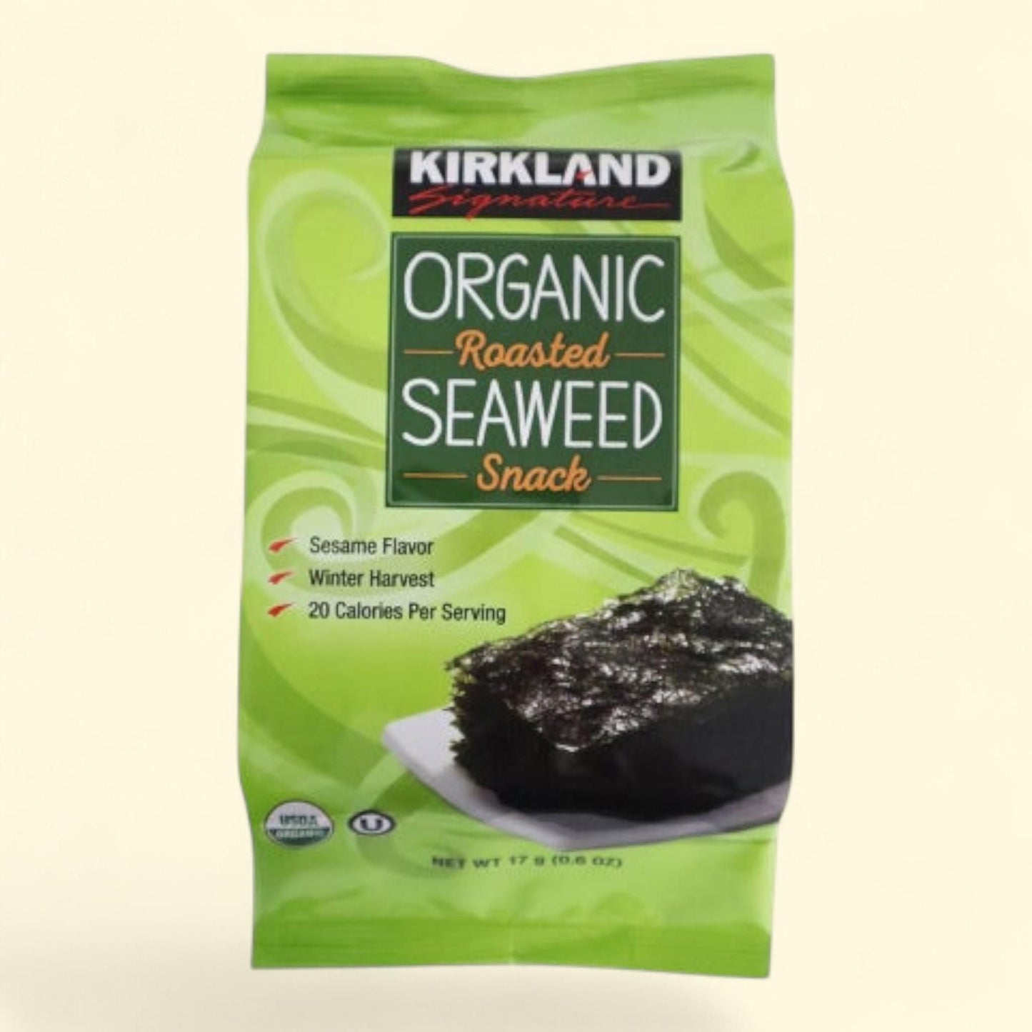 Kirkland Signature Organic Roasted Seaweed, 0.6 oz, 10-count