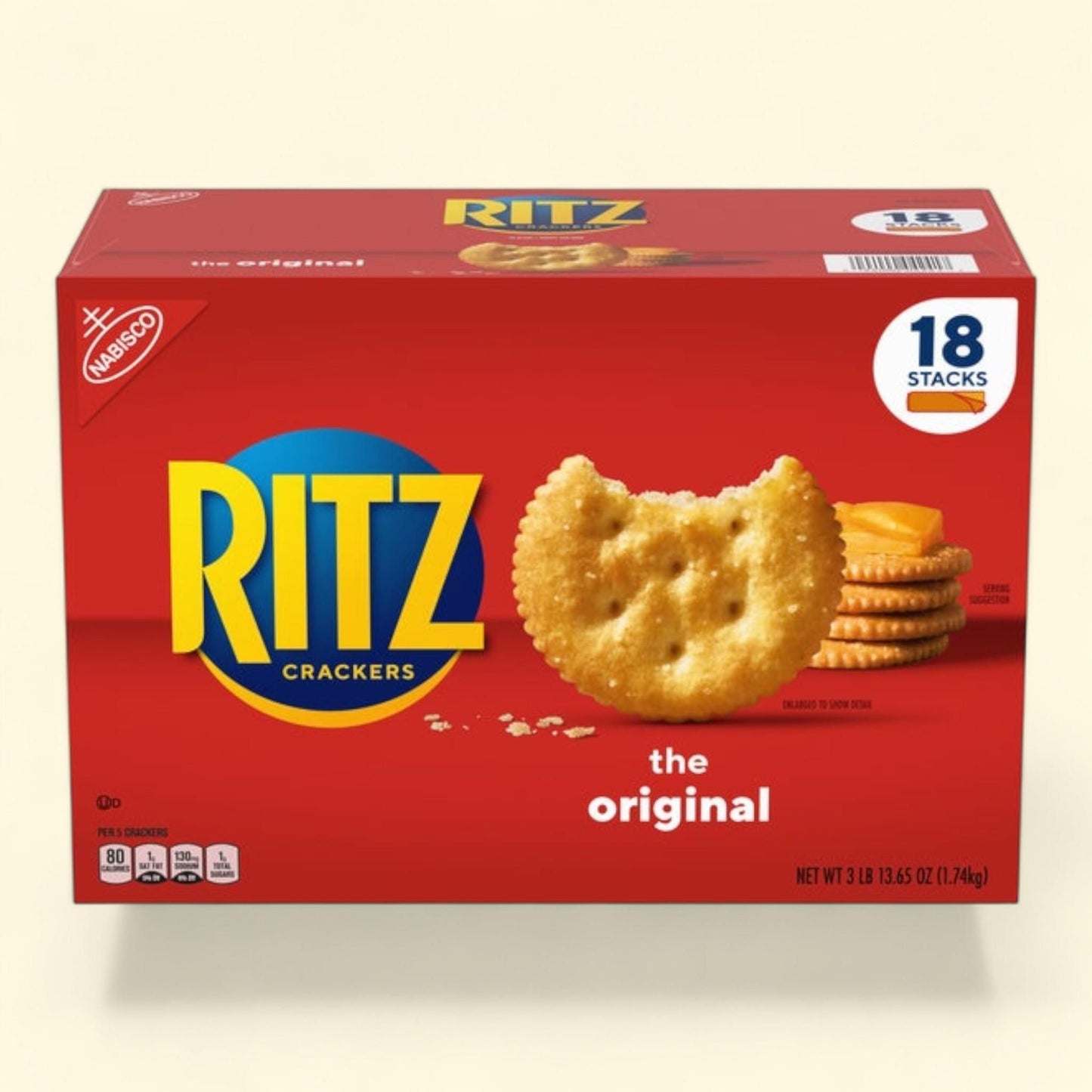 RITZ Crackers, Original, 61.65 oz, 18-count