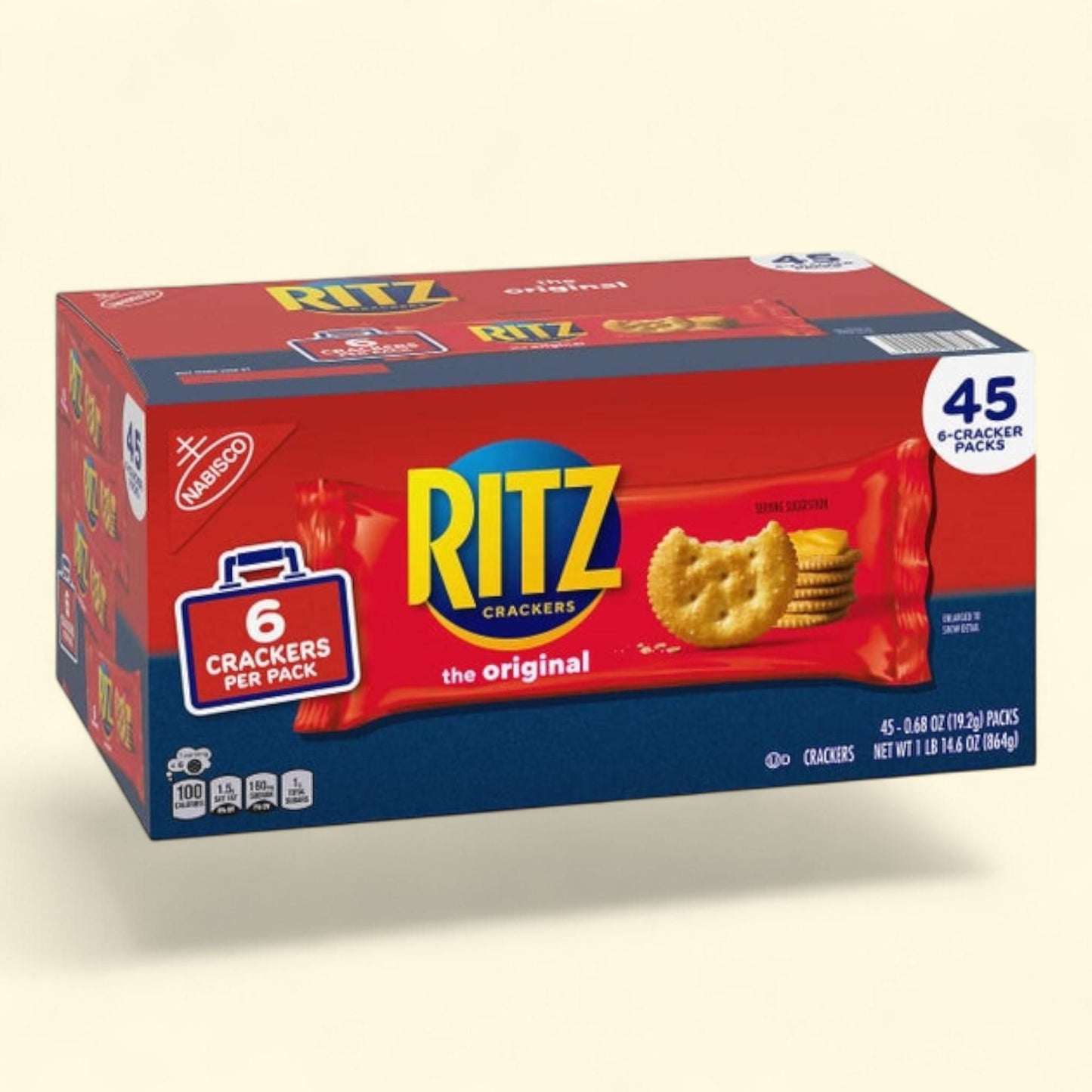 RITZ Crackers, Original, 0.68 oz, 45-count