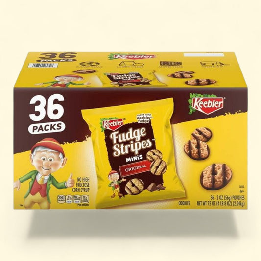 Keebler Mini Fudge Stripe Cookies, 2 oz., 36 ct.