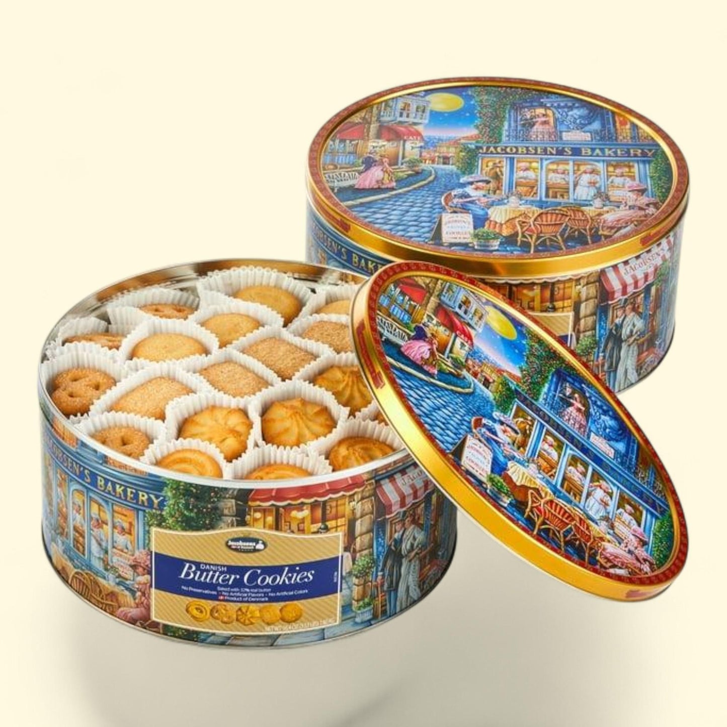 Jacobsens Premium Danish Butter Cookie Tin, 3.5 lbs.