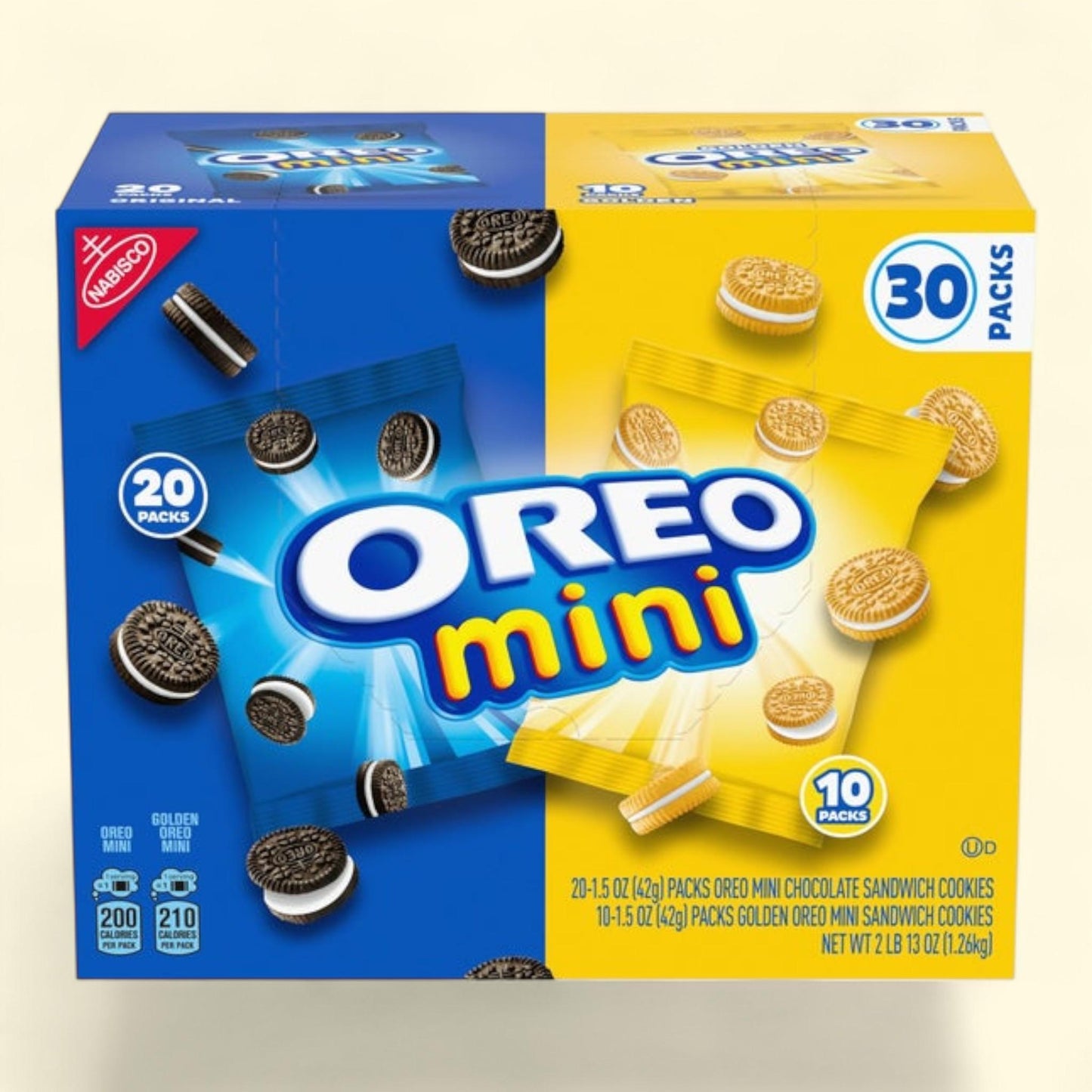 Oreo Mini Sandwich Cookies, 1.5 oz, 30-count