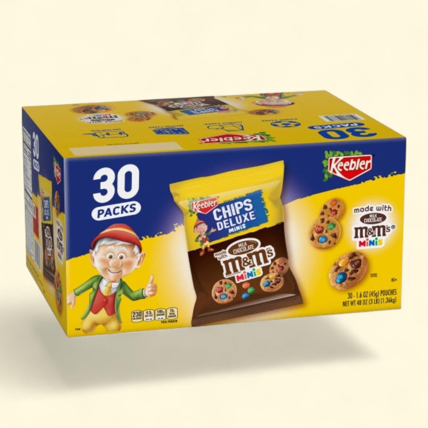 Keebler Bite Size Cookies with Milk Chocolate M&M's Minis, 1.6 oz, 30-count