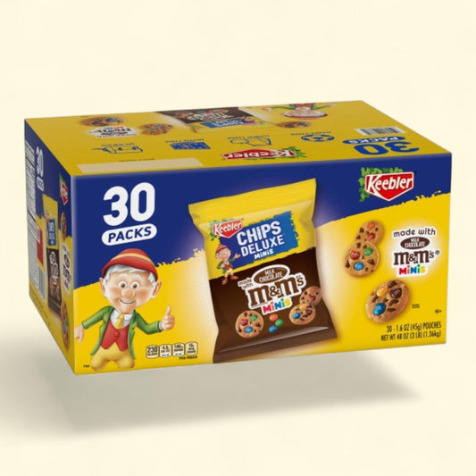 Keebler Bite Size Cookies with Milk Chocolate M&M's Minis, 1.6 oz, 30-count