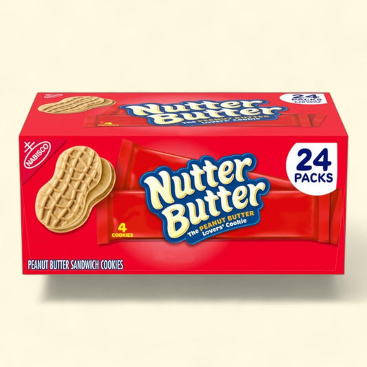 Nutter Butter Sandwich Cookies, 1.9 oz, 24-count