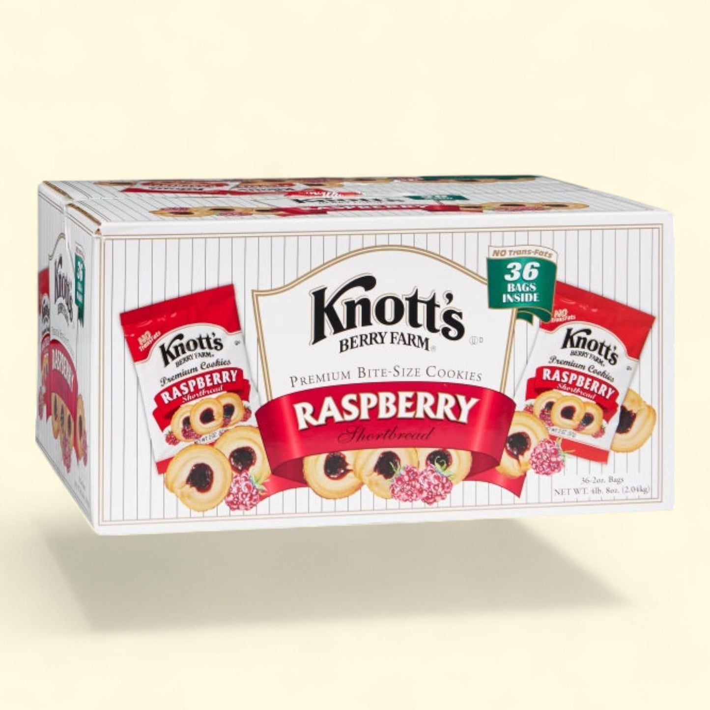 Knott's Berry Farm Shortbread Cookies, Raspberry, 2 oz, 36-count