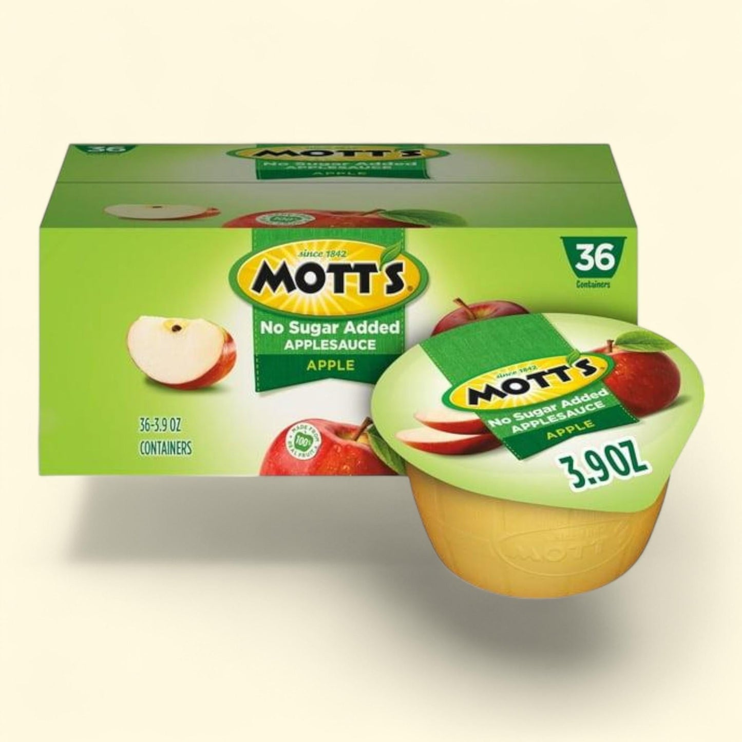 Compote de pommes naturelle Mott's, paquet de 36