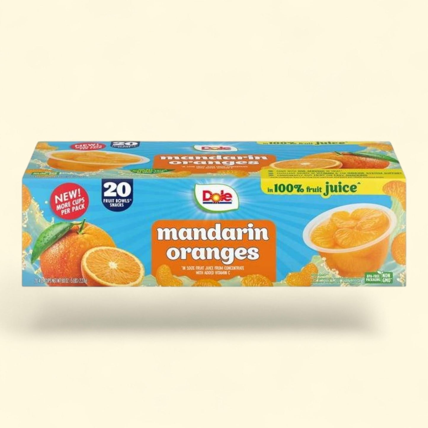 Coupes de mandarines Dole, 113 g, paquet de 20