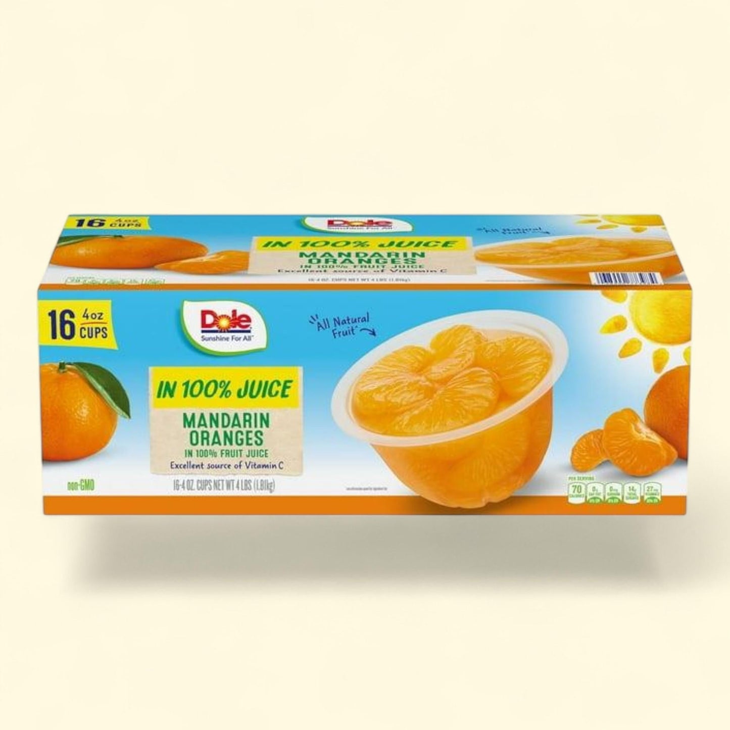 Mandarines Dole, 113 g, paquet de 16